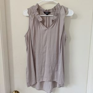 Billowy hi-lo ruffle tank